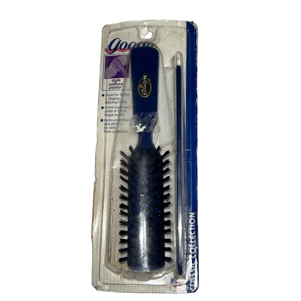 Vintage 1996 Goody Brush & Comb Set #05223 Nylon Tufted NOS Sealed Made USA